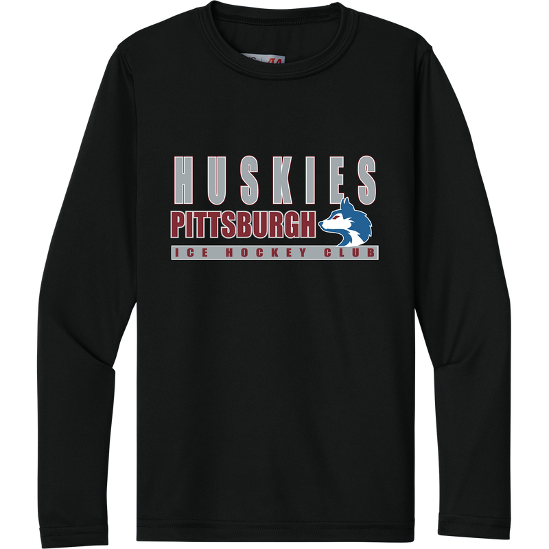 Pittsburgh Huskies Youth Cooling Performance Long Sleeve Tee