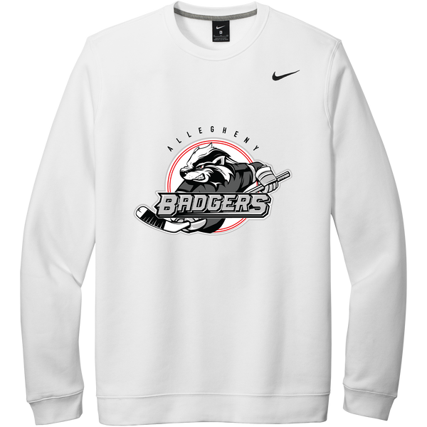 Allegheny Badgers Nike Club Fleece Crew