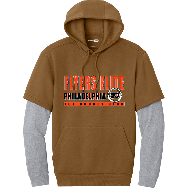 Philadelphia Flyers Elite Tough Fleece Layered Hoodie