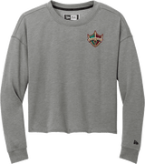 Delaware Ducks New Era Ladies Tri-Blend Fleece Crop Crew