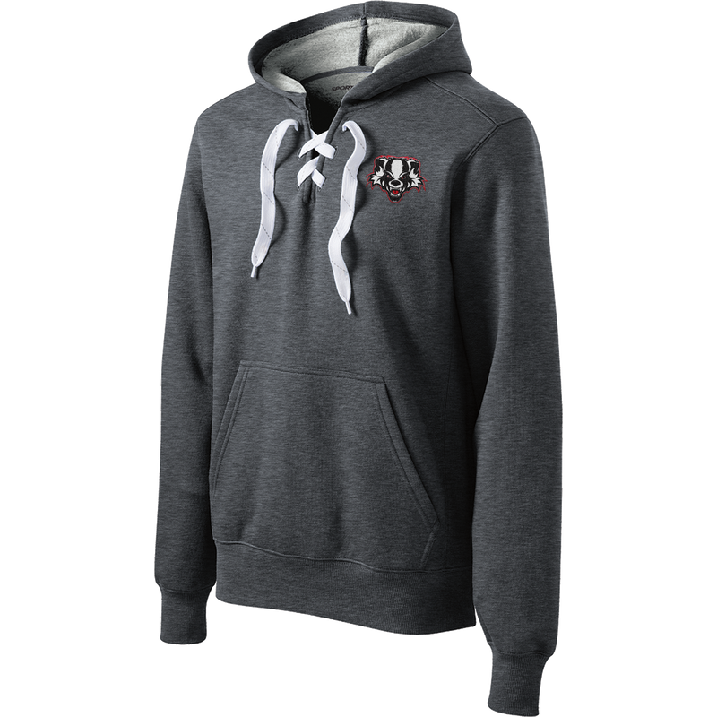 Scary Badgers Lace Up Pullover Hooded Sweatshirt